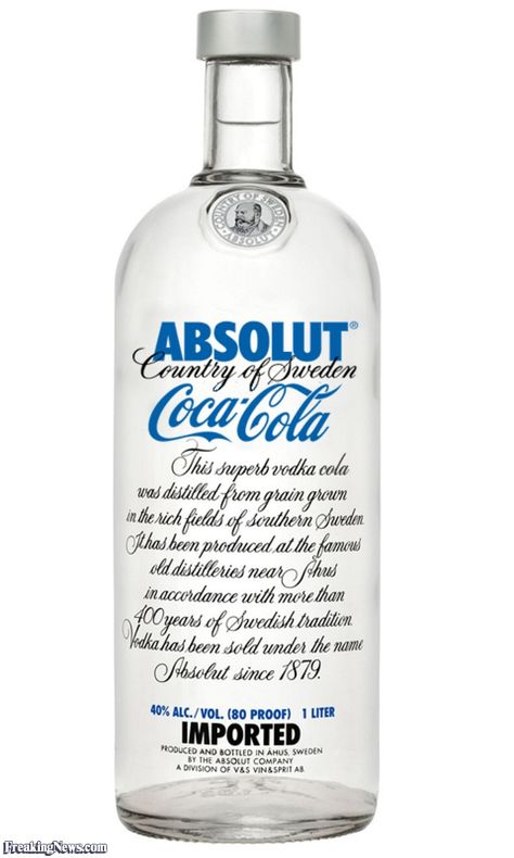 Absolut Coca-Cola Alcohol Drink Recipes, Vodka Blue, Summer Drinks Alcohol, Absolut Vodka, Alcohol Bottles, Cleaners Homemade, Alcohol Recipes, Wine And Spirits, Mixed Drinks