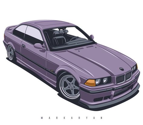 E36 Bmw Drawing, Bmw E36 Painting, Bmw E36 Drawing, Bmw Illustration, Bmw Painting, Bmw Drawing, Bmw G310r, Bmw 520, Bmw M3 Coupe