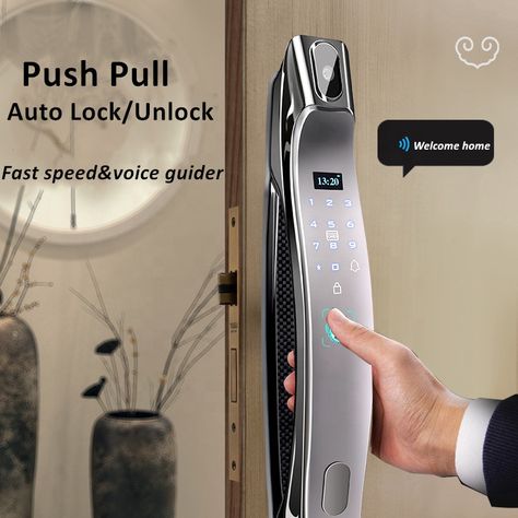 Smart Lock Door, Biometric Door Lock, Keyless Door Lock, Basement Doors, Key Board, Intelligent Technology, Smart Door Locks, Smart Door, Smart Lock