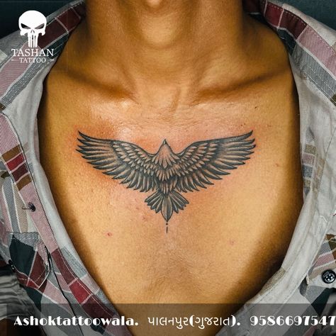 Eagle Collar Bone Tattoo, Eagle On The Chest Tattoo, Sternum Eagle Tattoo, Tatoos Eagle, Eagle Tattoo Design Chest, Eagle Tattoo Chest Men, Eagle Tattoo For Women On Back, Eagal Tattoos For Men, Eagle Tattoo Men Chest