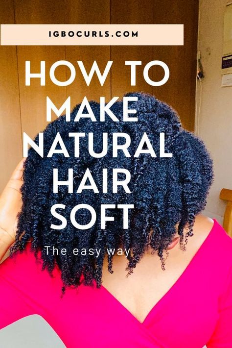 How To Soften 4c Hair Natural, How To Maintain Natural Hair, How To Soften Hair Naturally, Natural Hair Moisturizer For Dry Hair, How To Moisturize Natural Hair, How To Soften Hair, Natural Type 4 Hair, Hair Softener, Soft Natural Hair