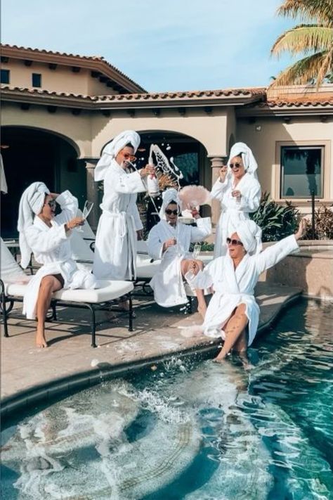 popping bottles in the hotel pool Bachelorette Picture Backdrop, Wellness Retreat Bachelorette, Combined Bachelorette/bachelor Party, Bahamas Bachelorette, Hens Party Themes, حفل توديع العزوبية, Bachelorette Party Photo, Bachelorette Inspo, Drømme Liv