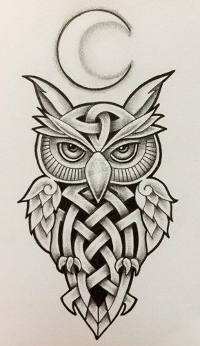 Polynesian Tattoos, Celtic Owl Tattoo Design, Celtic Owl Tattoo, Tato Maori, Celtic Owl, Celtic Tattoo Designs, Tattoo Painting, Tato Lengan, Celtic Tattoo