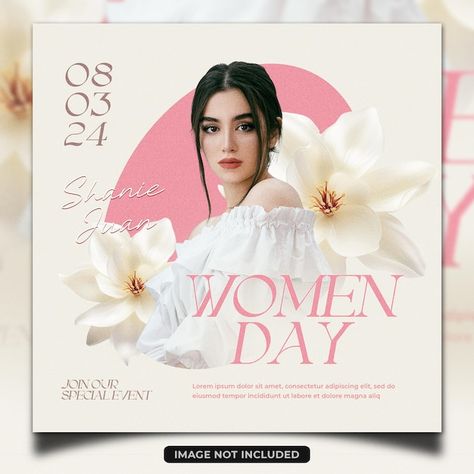 PSD happy womens day social media post | Premium Psd #Freepik #psd #event #lady #woman #floral Womens Day Social Media Post, Womens Day Social Media, Happy Womens, Womens Day, Happy Womens Day, Design Graphics, Women's Day, Media Post, Ladies Day