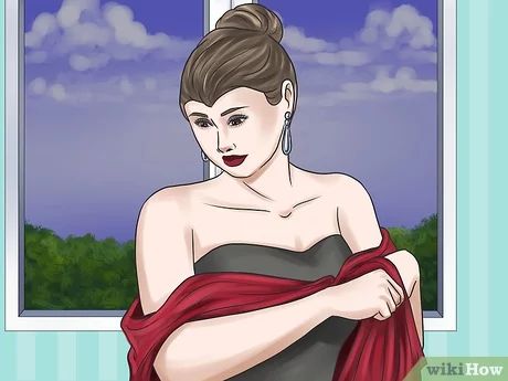 3 Ways to Accessorize a Strapless Dress - wikiHow Shawl For Strapless Dress, Cover Up For Strapless Dress, Styling Strapless Dress, Strapless Dress Accessories Jewelry, Strapless Dress Cover Up Ideas, Strapless Dress Styling, How To Style A Strapless Dress, Jewelry With Strapless Dress, Strapless Dress Accessories