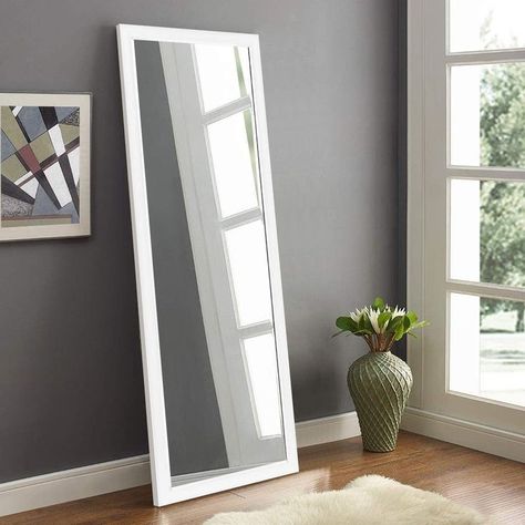 Long Mirror In Bedroom, White Floor Mirror, Stand Up Mirror, Large Floor Mirror, Mirror Full Length, Floor Length Mirror, Long Mirror, Full Length Floor Mirror, Wooden Cupboard