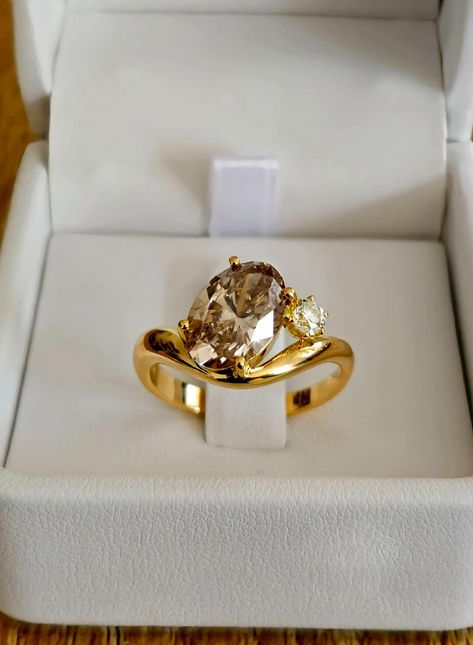 Brown Engagement Ring, Chocolate Diamond Engagement Ring, Sapphire Engagement Ring Yellow Gold, Chocolate Diamond Ring Engagement, Brown Engagement Rings, Brown Diamond Engagement Ring, Brown Diamond Ring, Chocolate Diamond, Cute Engagement Rings