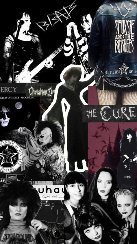 goth 80s goth gothic Goth Love Wallpaper, Trad Goth Wallpaper, Mall Goth Wallpaper, Grimes Artwork, Goth 80s, Rock Collage, Punk 80s, Band Wallpaper, Collage Landscape