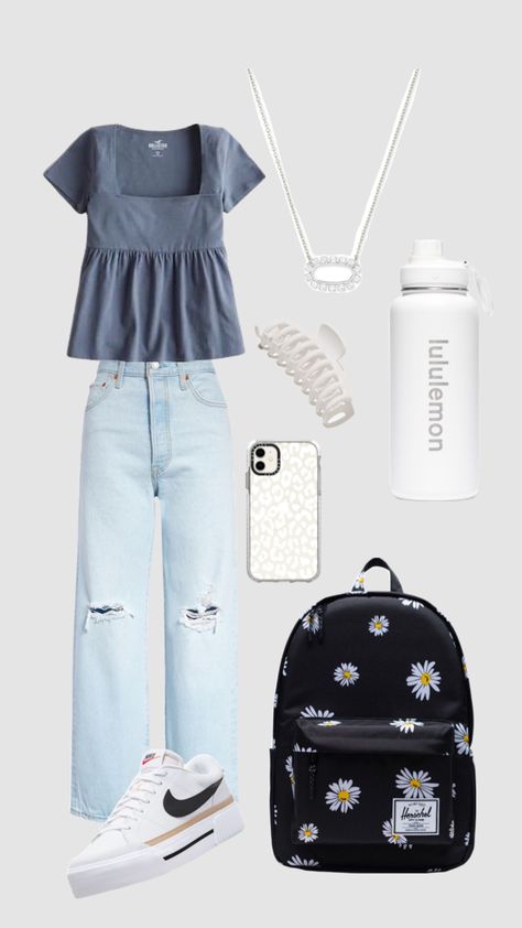 Cute Church Outfits With Jeans, Cute Everyday Outfits Summer, Outfits For Easter, Simple Outfits For School, Printed Blouses, Blouse Ideas, Cute Modest Outfits, Outfit Inspo Casual