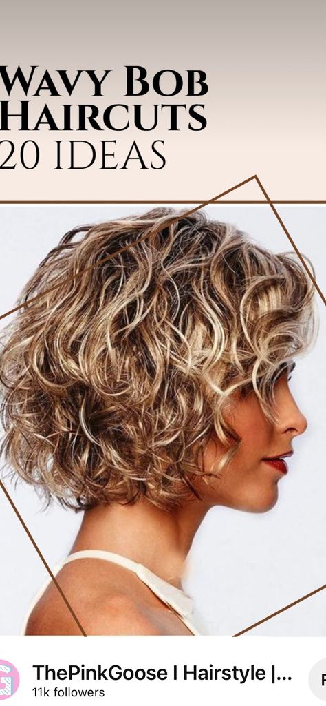 Pelo Bob Ondulado, Kręcony Bob, Wavy Bob Haircut, Short Curly Bob Hairstyles, Kort Bob, Short Wavy Haircuts, Wavy Bob Haircuts, Thick Wavy Hair, Curly Hair Photos