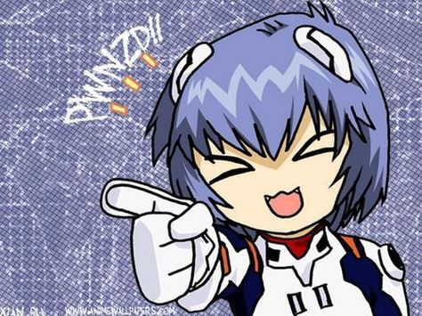 Evangelion / Rei laugh Rei Ayanami