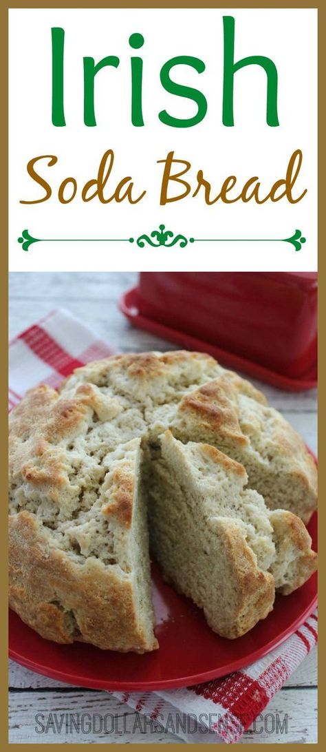 Homemade Irish Soda Bread is the perfect addition to your St. Patricks Day Dinner or anytime, and SO easy to make! Quiche, St Patricks Day Dinner, St Patricks Food, Soda Bread Recipe, Irish Cooking, Irish Soda Bread Recipe, St Patricks Day Food, Irish Soda, Irish Soda Bread