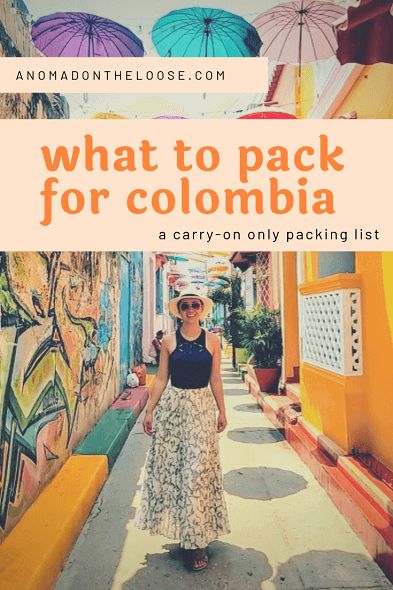 What to Pack for Colombia: the Carry-On Only Packing List | A Nomad on the Loose Outfits For Colombia For Women, Colombia In January, Medellin Colombia Outfits, South America Vacation Outfits, Cartegena Columbia Outfits, Colombia Style Outfits, Colombia Street Style, Cartagena Packing List, Outfits For Cartagena Colombia