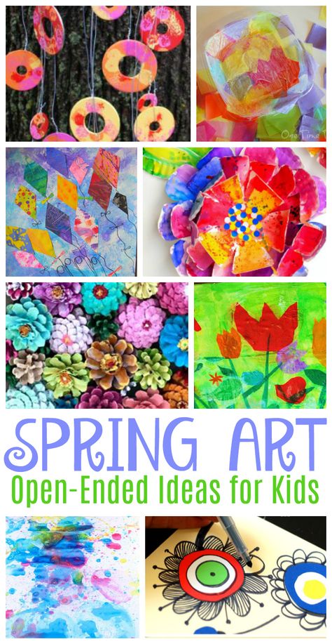 Stunning Spring art projects for kids that are colourful and open-ended enough to inspire creativity and expression in any child! Spring Art Projects For Kids, Spring Kids Art, Process Art Preschool, Preschool Art Projects, Spring Art Projects, Kindergarten Art Projects, Art Projects For Kids, Spring Preschool, Spring Kids