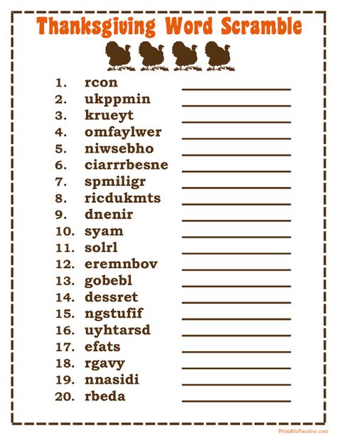 Printable Thanksgiving Word Scramble Game Thanksgiving Word Scramble, Thanksgiving Family Games, Fun Thanksgiving Games, Games Thanksgiving, Thanksgiving Games For Adults, Thanksgiving Games For Kids, Thanksgiving School, November Activities, Thanksgiving Words