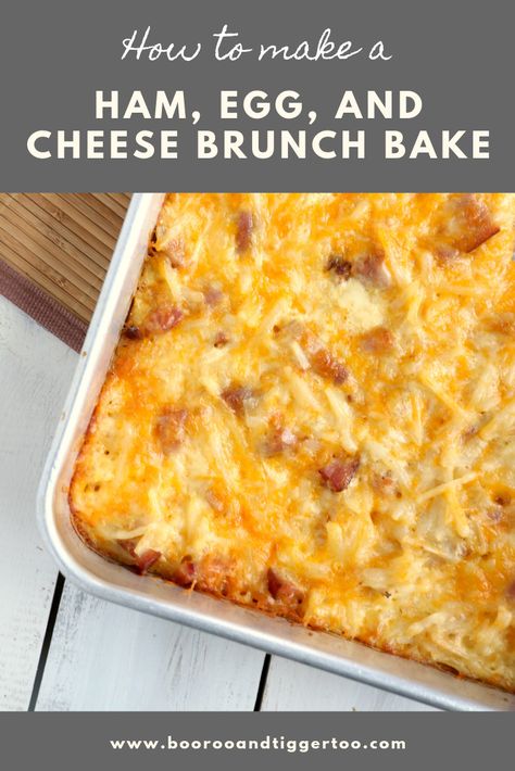 Ham And Cheese Strata Egg Casserole, Ham And Cheese Egg Bake Crescent Rolls, Eggs And Ham Breakfast, Casserole Easy Recipes, Ham And Egg Casserole, Egg And Cheese Casserole, Ham And Cheese Casserole, Ham Breakfast Casserole, Bake Breakfast
