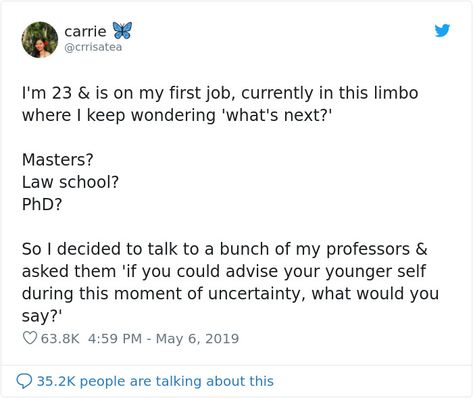 23-Year-Old Doesn’t Know What To Do After Graduating College, Gets 9 Pieces Of Advice From Different Professors | Bored Panda 23 Year Old Quotes, Professor Quotes College, What To Do After Graduation, Graduating College Quotes, After Graduation Things To Do, 23 Years Old Quotes, Final Year Quotes College, Professor Quote, Last Exam