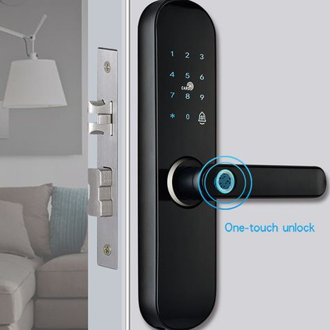 Smart Door Knob, Fingerprint Lock Door, Finger Print Door Lock, Electronic Door Lock, Electric Door Lock, Smart Lock Front Door, Door Locks And Handles, Finger Print Lock, Smart Lock Door