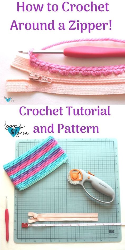 Crochet around a zipper to make a fun little zipper pouch without sewing! This tutorial will show you all of the steps to crochet around the zipper and also includes a pattern to crochet a zipper pouch too!   Free pattern and tutorial by Loops and Love Crochet!  #loopsandlovecrochet #crochetzipperpouch #crochetbag #crochet Amigurumi Patterns, Crochet Hook Bag Free Pattern, Crochet Zipper Pouch, Crochet Zig Zag, Crochet Zipper, Crochet Hack, Crochet Pouch, Crochet Tips, Stitch Crochet