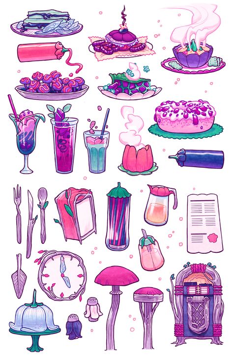 귀여운 음식 그림, Props Concept, 디즈니 캐릭터, Images Kawaii, Props Art, Fall Semester, Fantasy Props, Cute Food Art, Witch Art