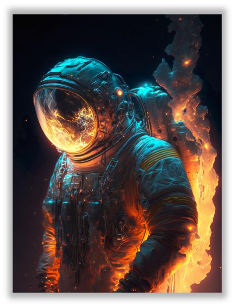 PRICES MAY VARY. ✔️ THE PERFECT GIFT IDEA - The best collection of Astronaut in the Fire Poster. Funny Astronaut prints will be a great gift for Cool friends, or you can decorate the room with art. This American Flag Nasa Astronaut Cool Poster print will be loved and appreciated by them.You can give away these special poster in birthday gift, college room dorm. Our high quality, reasonably priced wall decoration is the perfect gift for your teen boys girls men guys. ✔️ READY TO FRAME – Unframed Men Room, Room Decor Funny, Fire Poster, Funny Astronaut, College Wall Decor, Guys Room, Cool Room Decor, Teen Boy Room, Cool Room