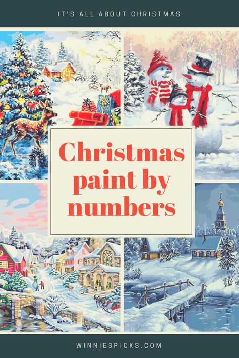 Art, Christmas, Christmas For Adults, Painting By Numbers, Paint By Numbers, Paint By Number, All Things Christmas, Official Store, Paint