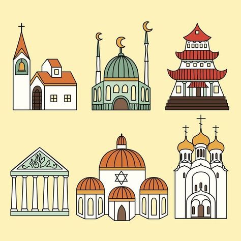 Poster Agama, Vector House, Building Silhouette, Church Icon, Keyword Elements Canva, Church Images, Christian Apologetics, Hand Drawing Reference, Mickey Mouse Wallpaper