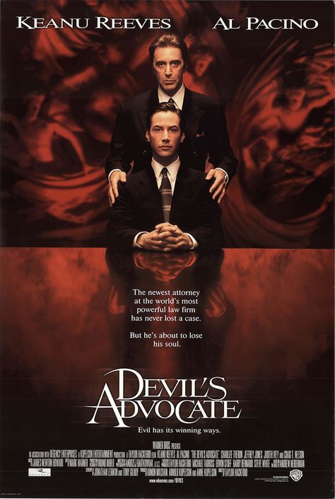 Devils Advocate, Devil's Advocate, Vintage Concert Posters, The Devil's Advocate, Best Horror Movies, Movie Posters Minimalist, Al Pacino, Movie Poster Art, Halloween Movies