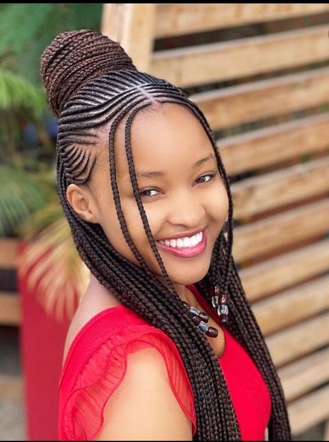 Latest Hair Styles For Black Women 2020, Latest Ghana Weaving Hairstyles 2020, African Conrows Hairstyles, Cornrow For Black Women, Cornrow Ponytail With Bangs, Yeboyebo Hairstyle, Gel Up Hairstyles For Black Women, Braided Cornrow Hairstyles Updo, Latest Braiding Hairstyles