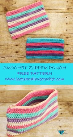 Crochet Useful Items Free Pattern, Crochet Zipper Pouch, Pouch Free Pattern, Pouch Crochet Pattern, Crochet Zipper, Purses Patterns, Eyes Realistic, Sketches Anime, Hair Drawings