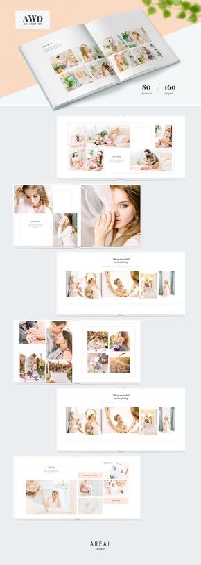 Wedding Album Template / AWD by ArealPro on @creativemarket Wedding Album Layout Design, Wedding Photo Book Layout, Wedding Album Design Layout, Wedding Photo Album Layout, Album Design Layout, Wedding Album Cover Design, Wedding Album Layout, Album Designs, Wedding Album Cover