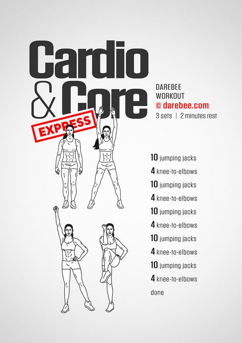 Cardio & Core Express Workout Fitness, Burpees, Darebee Workout, Coach Sportif, Popular Workouts, Aerobic Exercise, Mens Health, What’s Going On, Core Workout