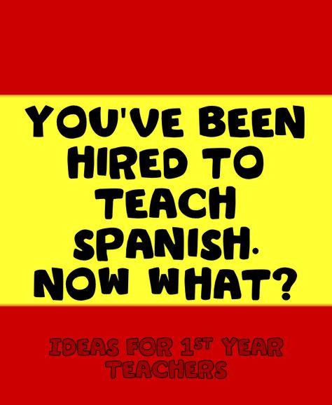 If you’ve just been hired or are starting your first year as a Spanish teacher, you are probably a) super excited and b) quite nervous. Hopefully we can help calm those nerves and make your y… Spanish Teacher Classroom, Spanish Teacher Resources, High School Spanish Classroom, Preschool Spanish, Spanish Classroom Activities, Spanish Curriculum, Middle School Spanish, Spanish Basics, Spanish Lessons For Kids