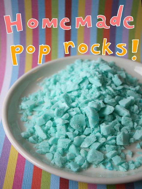 Homemade Pop Rocks, Cake Ball, Rock Recipes, Dessert Aux Fruits, Edible Crafts, Kid Experiments, Candy Recipes Homemade, Cool Science Experiments, Homemade Candies