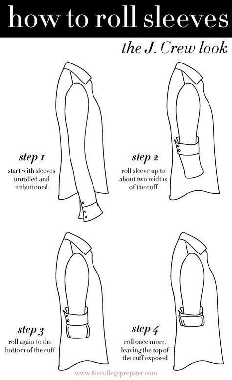 11 Life-Changing Style Tips from Pinterest - Corporette.com Man Ray, Stil Masculin, Stile Preppy, How To Roll, Roll Sleeves, Mode Tips, Stil Vintage, Mode Casual, Mode Masculine
