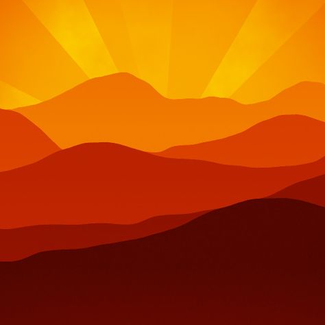 Sunset Graphic Design, Sunset Texture, Orange Mountains, Topography Map, Mountain Mural, Arizona Sunset, Colorful Murals, Denim Art, Mountain Sunset
