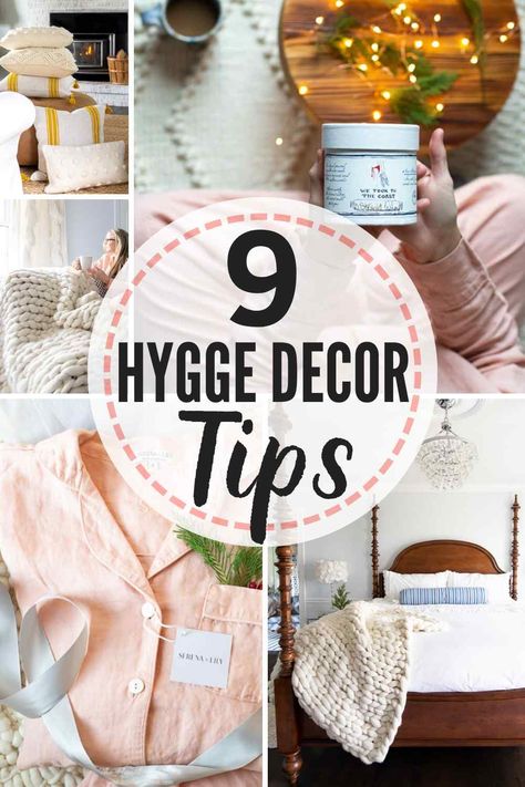 Heard of Hygge? That cozy aesthetic that creates a warm, comfortable home...especially during the cold winter months? Here are 9 simple, easy to implement tips for creating hygge decor in your home! #hygge #hyggehome #hyggedecor #hyggeaesthetic #hyggedecoratingideas #hyggeideas #hyggelifestyle #hyggebedroom #hyggelivingroom #winterhygge #hyggetips #hyggedefinition #hyggeinspiration Danish Hygge Decor, Comfortable Home Decor, Hygge Classroom Decor, Winter Hygge Decor, Winter Hygge Aesthetic, Hygge Essentials, Hygge Aesthetic Winter, Danish Home Decor, Hygge Classroom