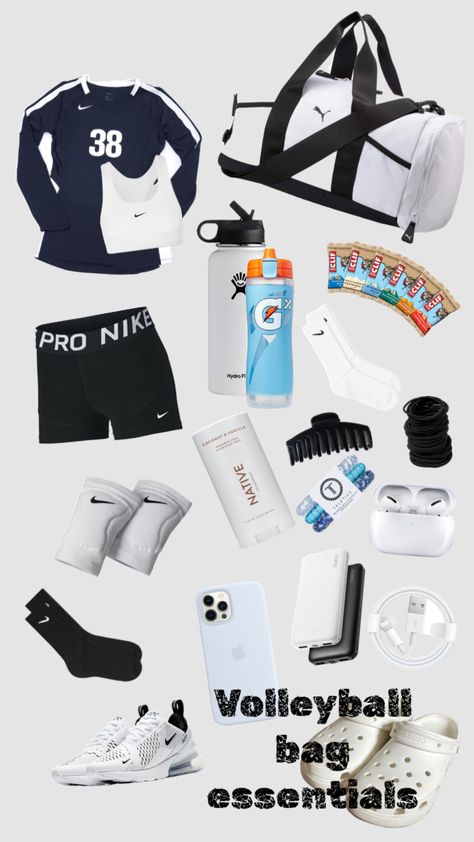 Handball, Good Shoes For Volleyball, Volleyball Bags Backpacks, Sports Must Haves, Volley Ball Bag Essentials, What To Wear For Volleyball Tryouts, What To Pack For Volleyball Practice, Volleyball Essentials List, What’s In My Volleyball Bag