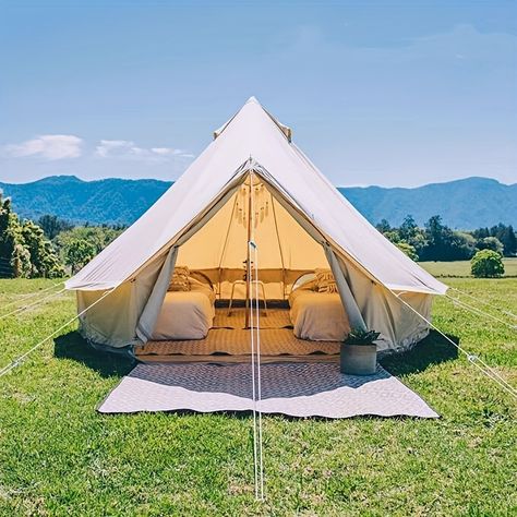 Hiking Party, Tent With Stove, Mesh Screen Door, Wall Stove, Family Glamping, Yurt Tent, Canvas Bell Tent, Bell Tents, Tent Stove