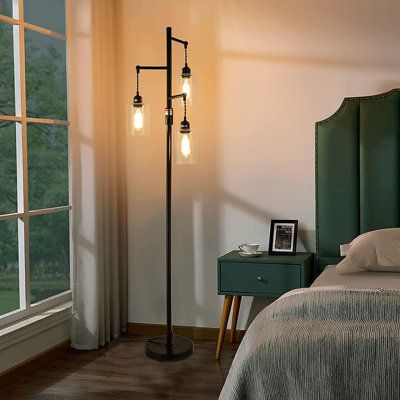 Unlike the traditional non-dimmable floor lamps for living room, our dimmable floor lamp is built with an on/off dimmer switch, just simply twist it then you can adjust brighten or dim between all light levels (0%-100%). The plug-n-play design and dimmer function make it super easy to place and use our tall tree floor lamp. This standing lamp for living room with metal base diameter 9.8 inches. 78in long power cord makes it easy to put your rustic floor lamp anywhere. The farmhouse floor lamp is Farmhouse Floor Lamps, Dimmable Floor Lamp, Industrial Floor Lamp, Rustic Floor Lamps, Industrial Floor, Farmhouse Flooring, Unique Floor Lamps, Industrial Floor Lamps, Light For Living Room