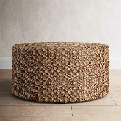 Birch Lane™ Burlison Coffee Table & Reviews | Wayfair Coffee Table Rattan, Comfy Sectional, Rattan Ottoman, Wicker Coffee Table, Rattan Mirror, Blanket Basket, Ottoman Coffee, Cottage Ideas, Coffee Table Wayfair