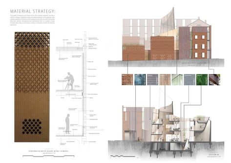 Presidents Medals: A Therapeutic Community: Rethinking the Mental Health Rehabilitation Model Materiality Study Architecture, Material Detail Architecture Drawing, Therapeutic Architecture Concept, Materials Architecture Presentation, Material Studies Architecture, Material Presentation Architecture, Architecture Material Study, Architecture Material Palette, Architectural Material Board