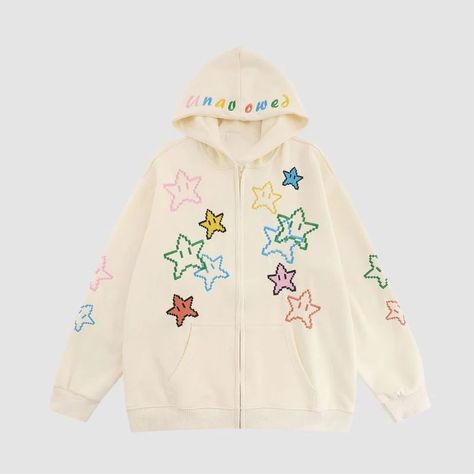 The Street Chic Vintage Star Embroidered Hoodie is an urban-inspired layering piece that is perfect for every season. It features a unique star embroidery pattern that adds detail and texture to any outfit. The fabric is lightweight and durable, making it ideal for transitioning from cold to warm weather. Star Embroidery Pattern, Embroidery Couple, Star Hoodie, Funny Embroidery, Coat For Men, Harajuku Women, Streetwear Hoodies, Streetwear Aesthetic, Vintage Star