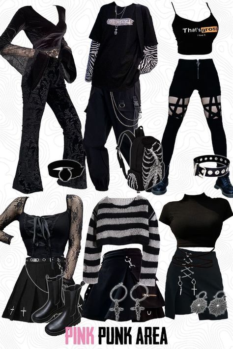 Grunge Punk Fashion, Punk Girl Outfits, E Girl Clothes, Alt Clothing, Edgy Grunge, E Girl Outfits, Alt Outfits, Bad Girl Outfits, Grunge Punk