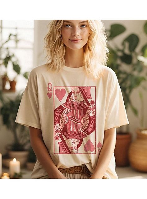 Queen Of Hearts Shirt, Vintage Graphic Tee, Feminist Shirt, Valentine Print, Gift Valentine, Valentine T Shirts, Vintage Graphic, Retro Boho, Comfort Colors Tee