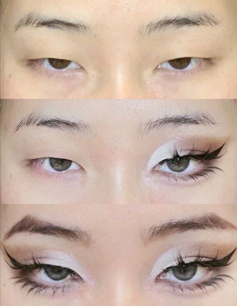 douyin makeup style asian fox eye kawaii baddie makeup tutorial eyelash eyeliner eyeshadow cut crease cute fierce Douyin Makeup, Doll Eye Makeup, Swag Makeup, Ethereal Makeup, Dope Makeup, Edgy Makeup, Asian Eye Makeup, Makeup Eye Looks, Makeup Makeover