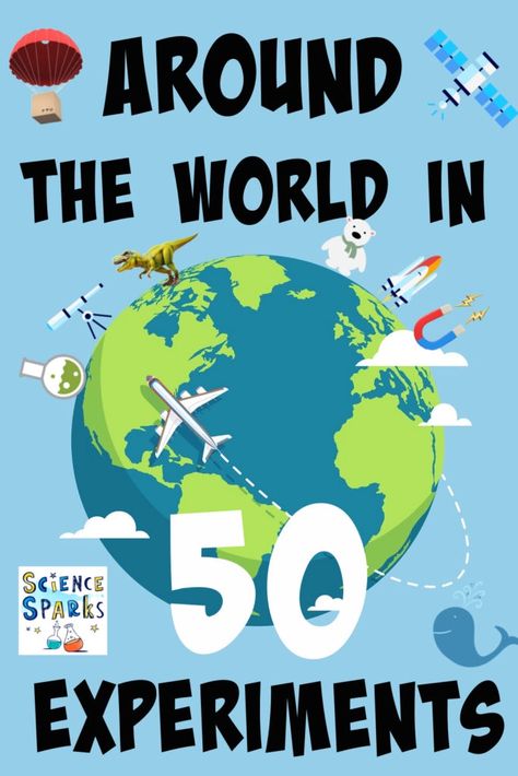 50 science experiments relating to countries of the world. Travel the world and learn as you go along! Great geography and science experiments for kids! Fantastic for little explorers Around The World Music Activities, Travel For Kids Activities, Around The World Activities For Preschool, Homeschool World Geography, Europe Day School Activities, Preschool Geography Activities, Country Research Projects For Kids, Travel Theme Activities For Kids, Passport Bulletin Board Ideas