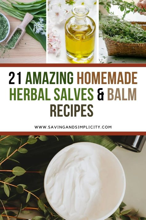 Learn how to make homemade salves and balms with natural herbal products. DIY healing salves and balms. Simple, easy natural herbal salve recipes. Naturally treat dry skin, headaches, first aid ailments with homemade natural based products. Salves And Balms, Homemade Healing Salve, Herbal Salve Recipes, Healing Salve Recipe, Diy Apothecary, Homemade Salve, Natural Electrolytes, Salve Recipes, Herbal Salves