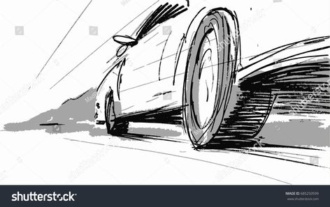 Car speeding wheel Vector sketch illustration for advertise, insurance company, storyboard, project #Ad , #ad, #Vector#sketch#wheel#Car Car Speeding, Silver Surfer Comic, Storyboard Ideas, Storyboard Illustration, Car Poses, Car Stock, Dark Color Palette, Comic Tutorial, Comic Layout