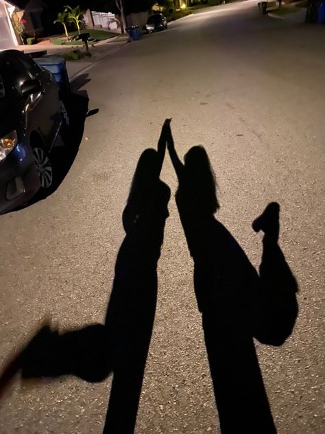 #nighttime #teenager #moonlight #friends #altgirl #aesthetic #curbside No Face Best Friend Pictures, Teenage Asthetic Picture, Nighttime Photo Shoot, How To Take Silhouette Pictures, Night Out Aesthetic Friends, Duo Pictures Aesthetic, Nighttime Instagram Pictures, 2girls Aesthetic, Girl Duo Aesthetic